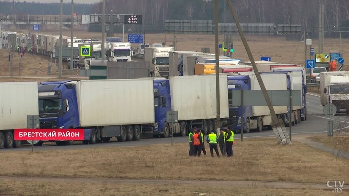 Польша лишь на 70% выполняет свои обязательства по оформлению большегрузов. Комментарий Брестской таможни