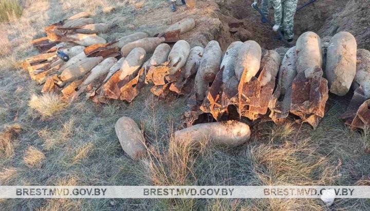 Крупный арсенал боеприпасов времен минувшей войны обнаружен в Брестской области