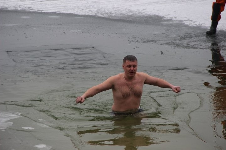 Крещенские купания на водоеме д. Мельники (Малоритский район)