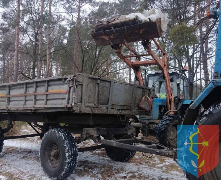 Cвалку-«свинячник» неизвестный в Пинском районе