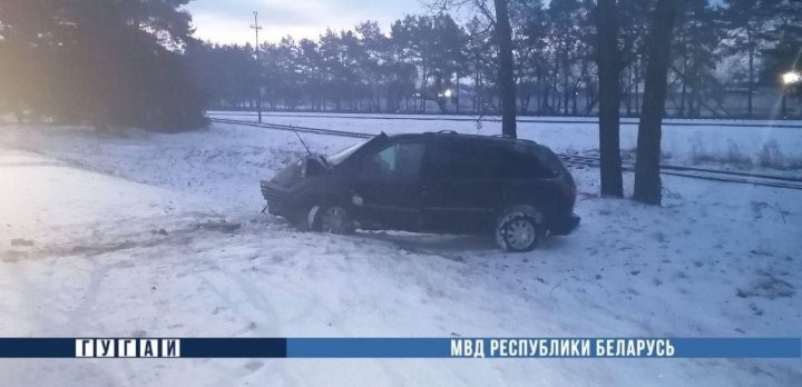 В Пинске водитель «Крайслера» врезался в дерево