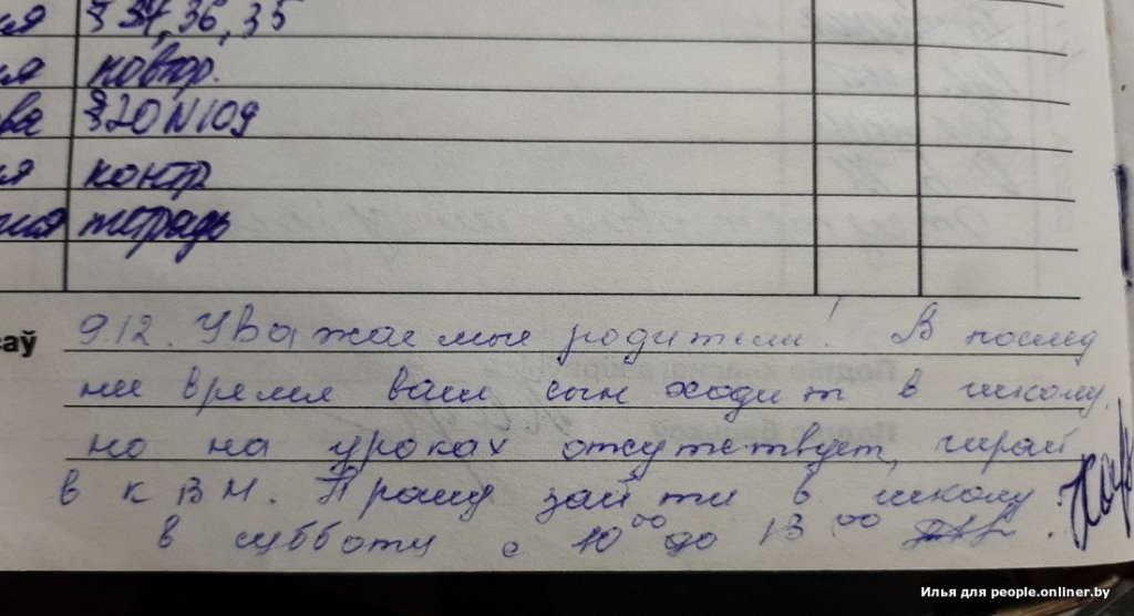 Что пишут белорусские учителя в дневниках