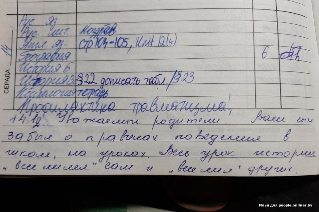 Что пишут белорусские учителя в дневниках