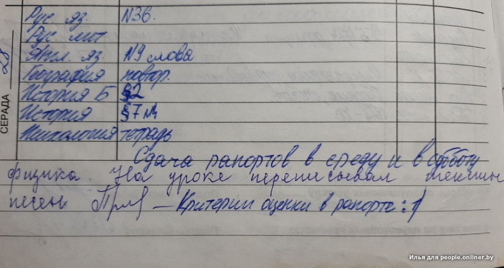 Что пишут белорусские учителя в дневниках