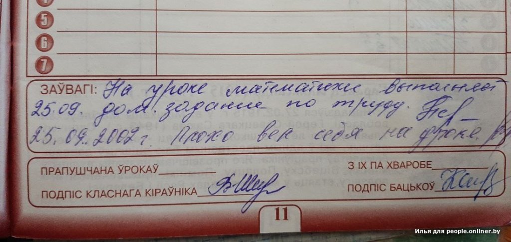 Что пишут белорусские учителя в дневниках