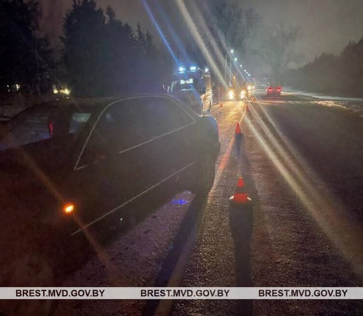 Два пьяных пешехода попали под колеса автомобилей в Брестской области за минувшие выходные