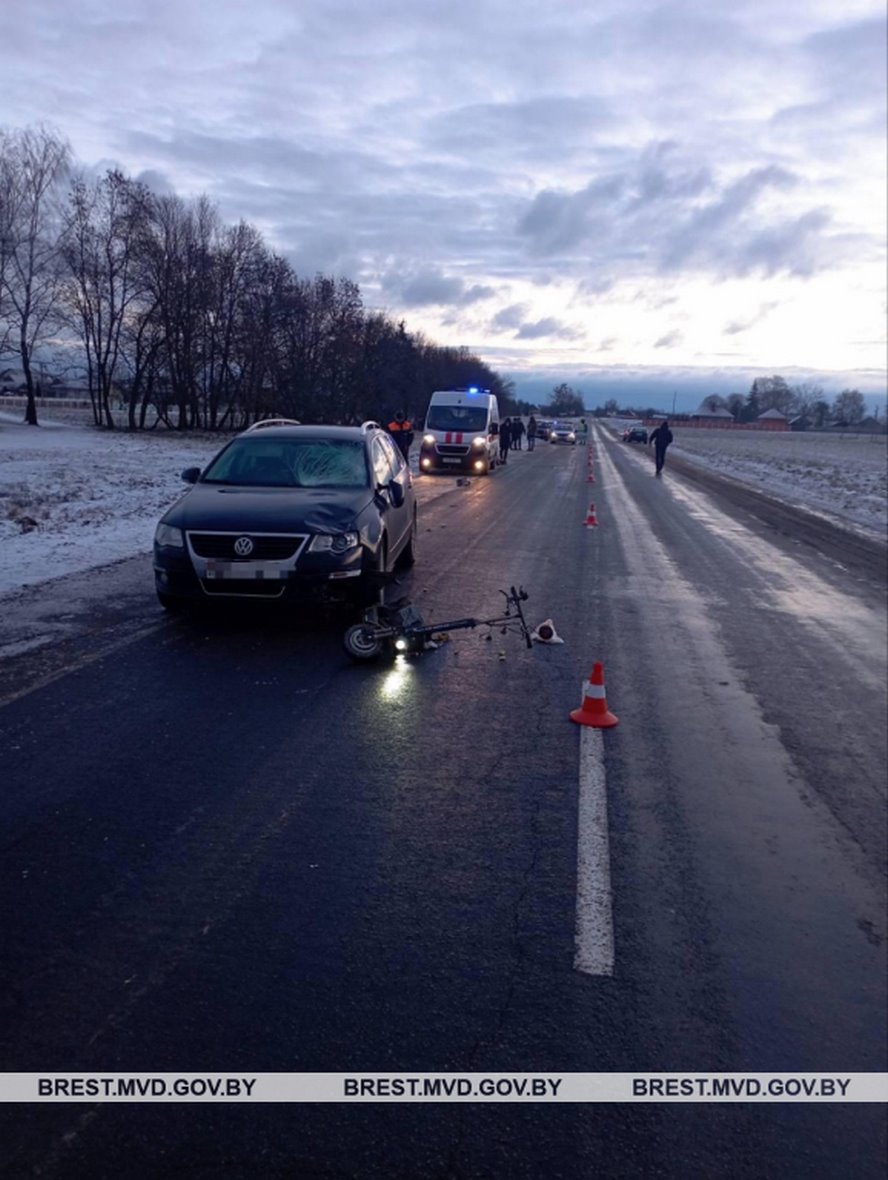 Водитель из Барановичей насмерть сбил женщину, ехавшую на электросамокате