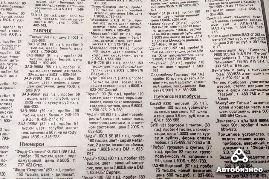 30 лет спустя. Какие машины продавались в 1993 году и сколько они стоят сегодня