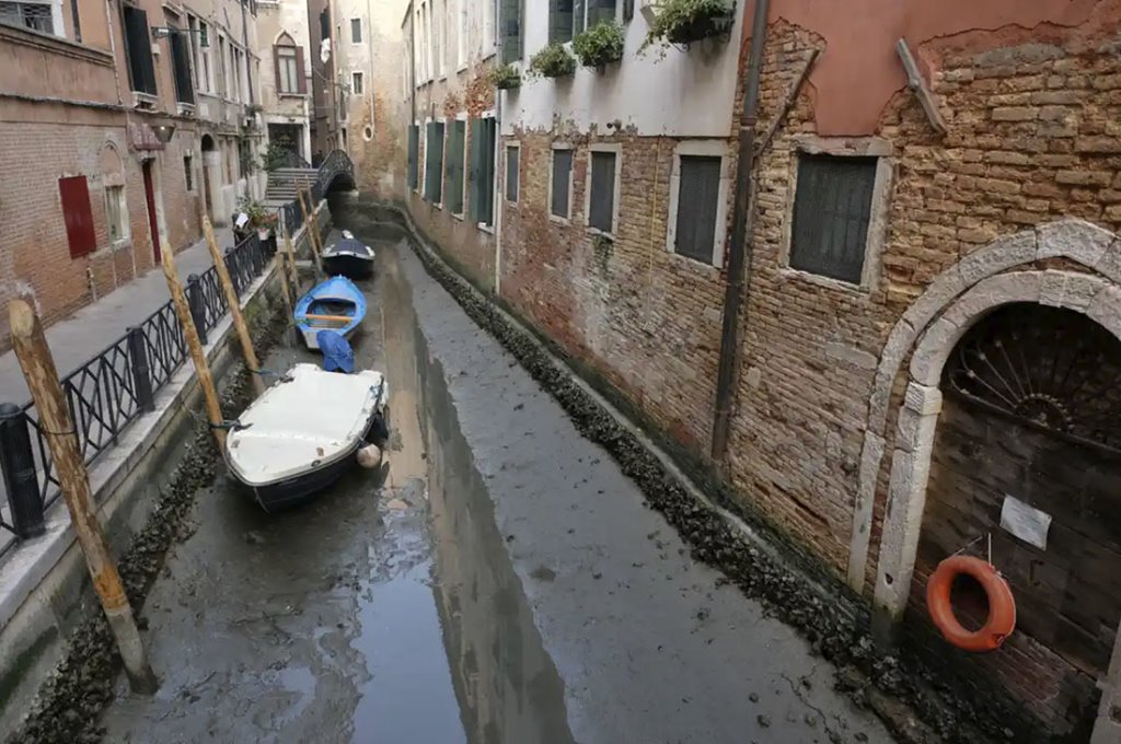 Фотофакт. Венеция вот-вот пересохнет