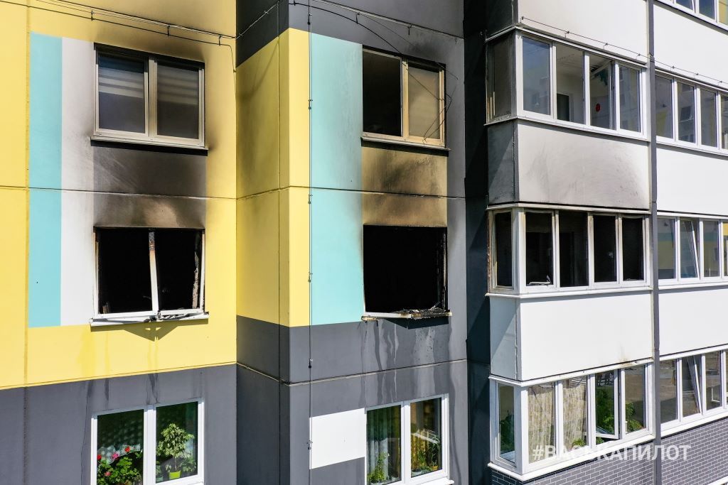 В Бресте на Грюнвальдской произошел серьёзный пожар. Горела квартира (Фото и видео)