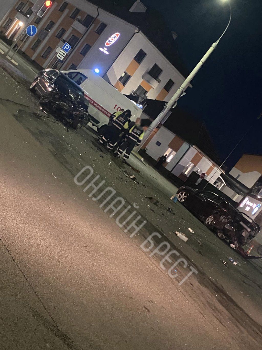 Очевидец: В Бресте на Машерова произошло жесткое ДТП