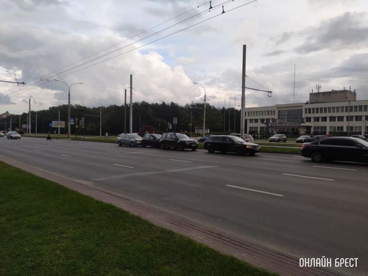 Вчерашний «паравозик» на Московской в Бресте