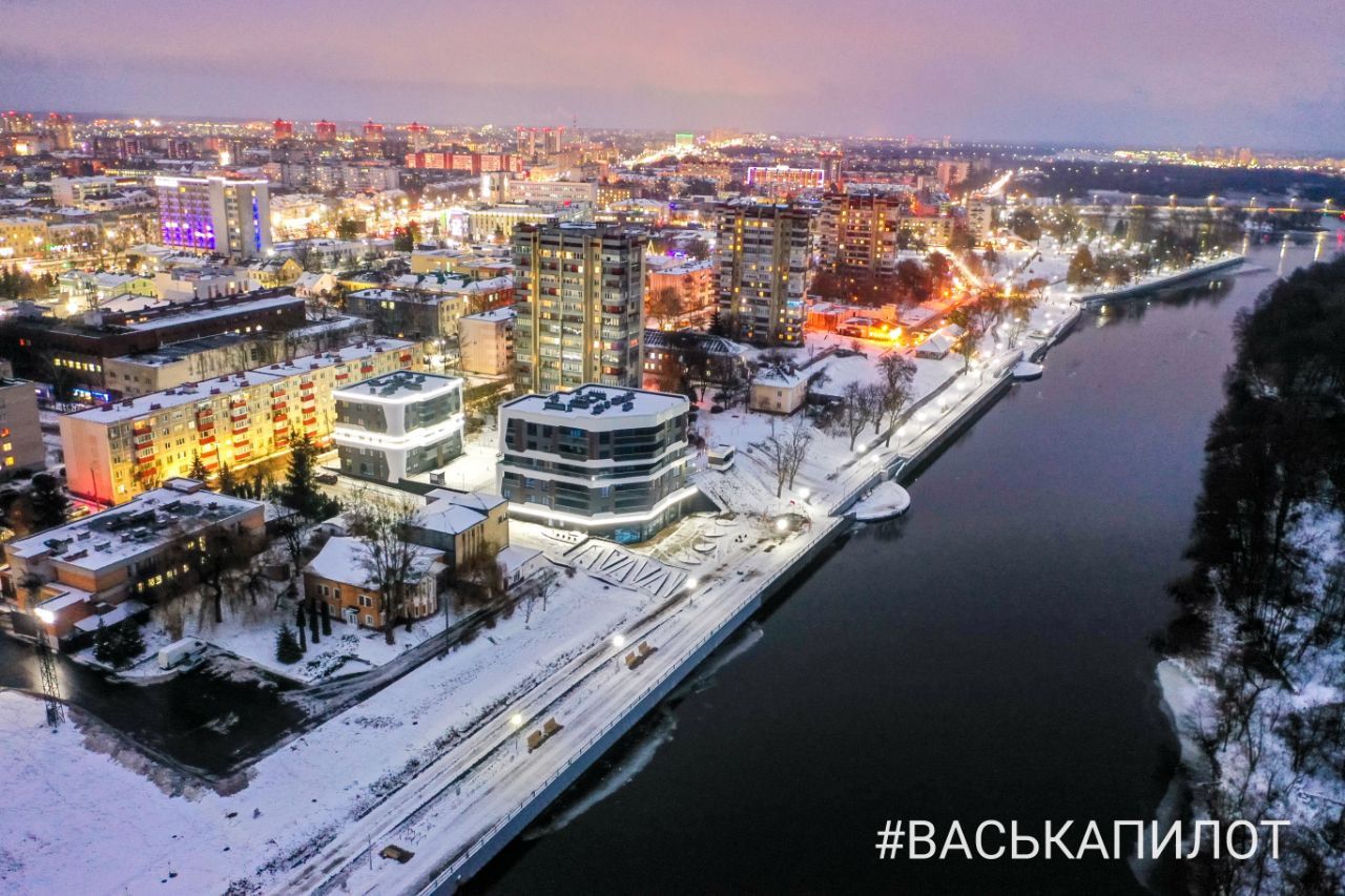 Зимний Брест с высоты