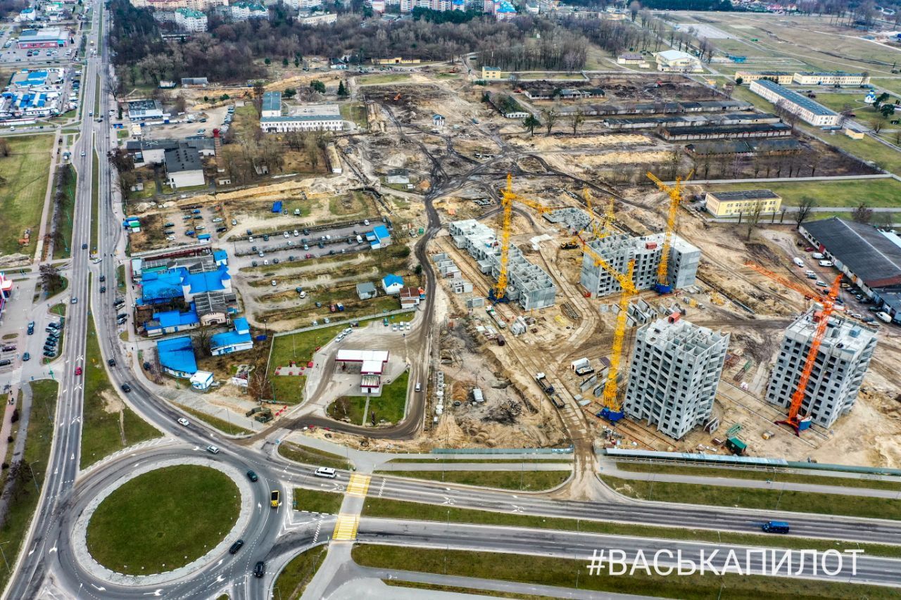 Как меняется юго-западная часть Бреста. Видео с высоты