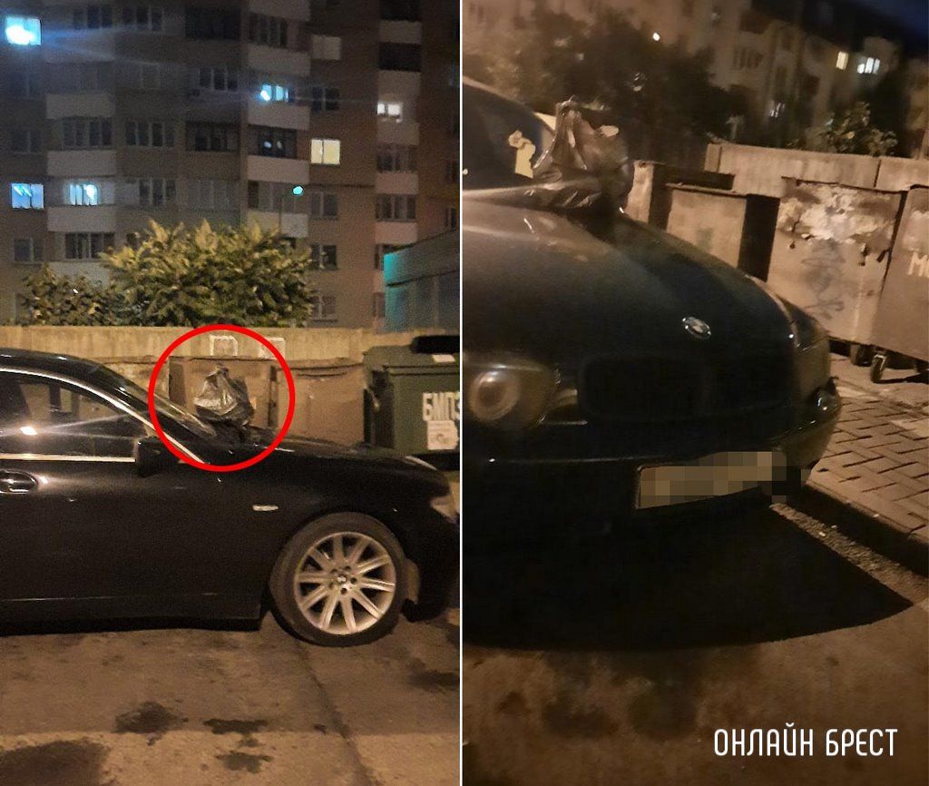 Читатель: Видно кому-то не понравилось, где водитель припарковал своё авто в Бресте