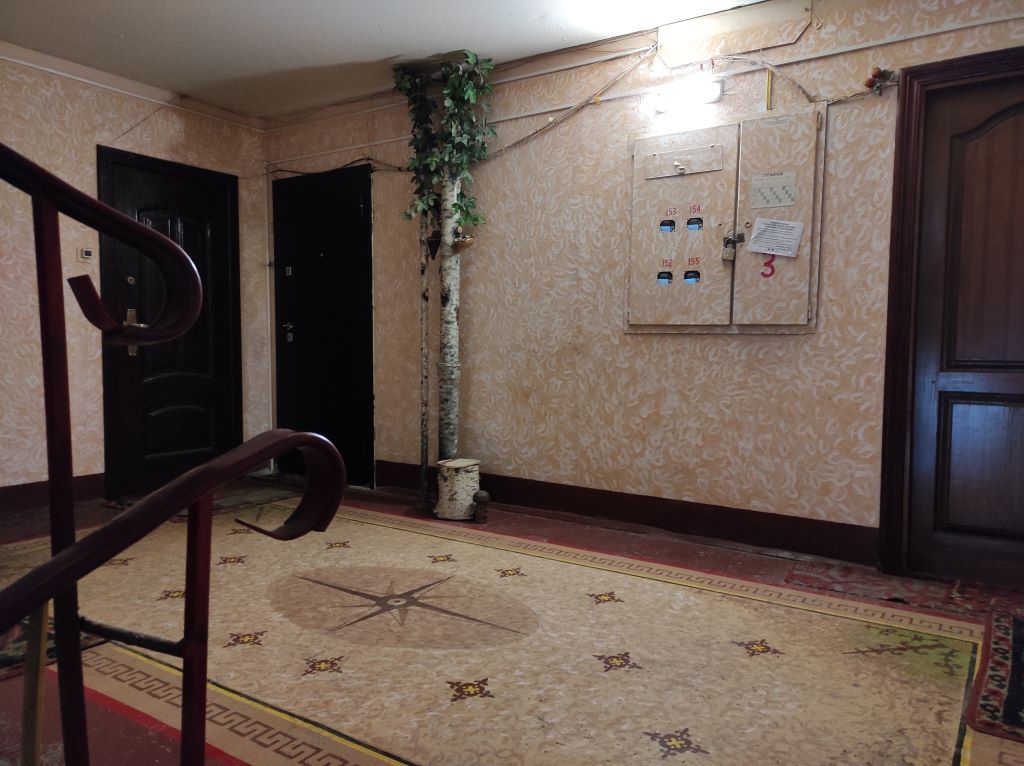 Вот такой интересный подъезд можно увидеть в Бресте