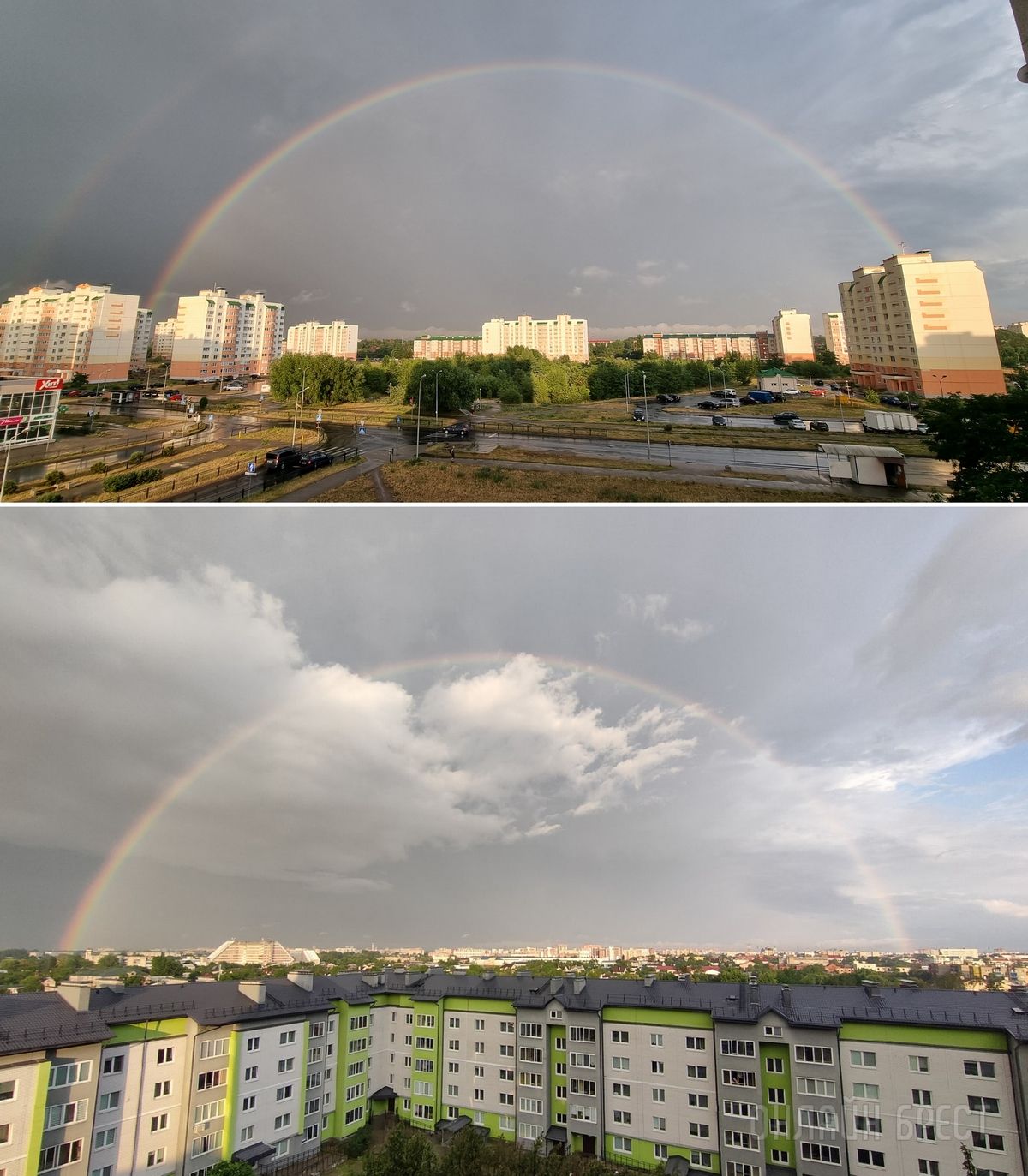 Читатель: Сегодня в Бресте была двойная радуга. Было красиво!