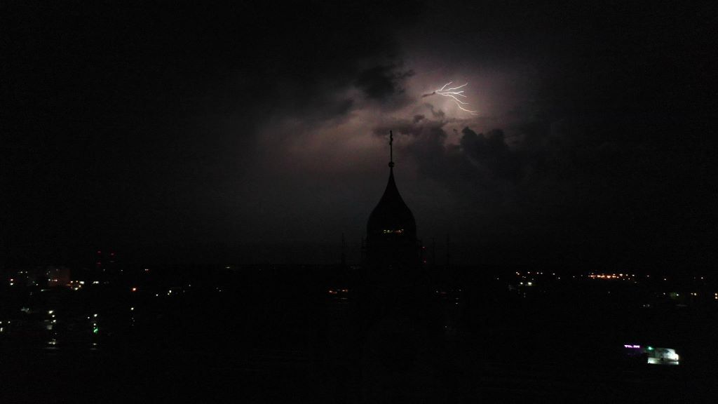 Молнии в Бресте этой ночью