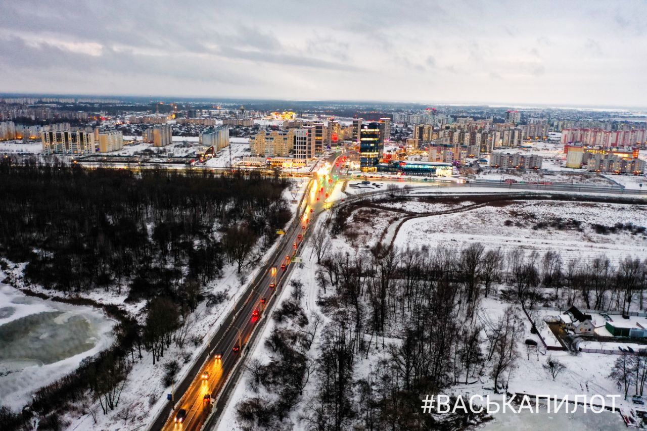 Зимний Брест с высоты