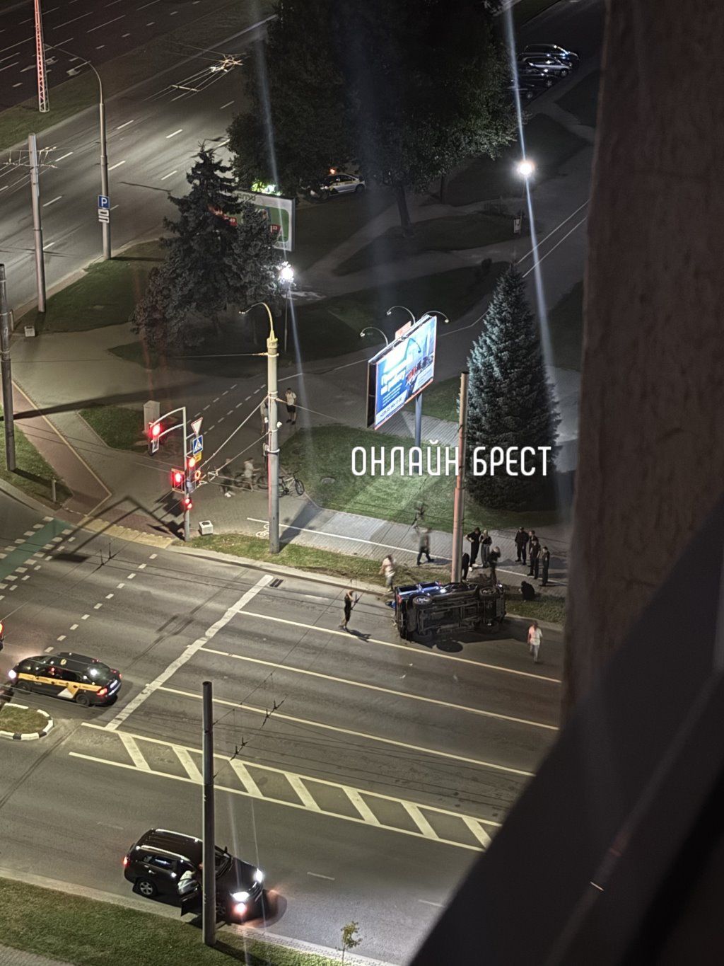 Читательница: В Бресте на Партизанском проспекте перевернулась машина