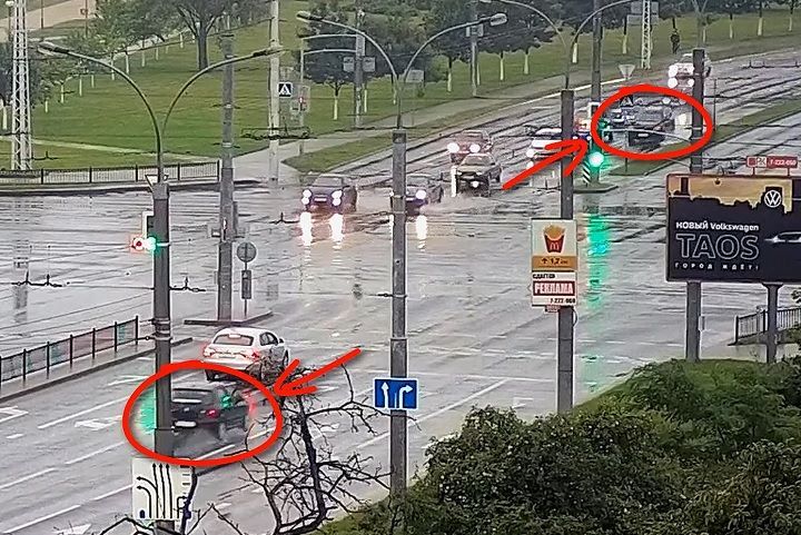 В Бресте на Московской столкнулись автомобили