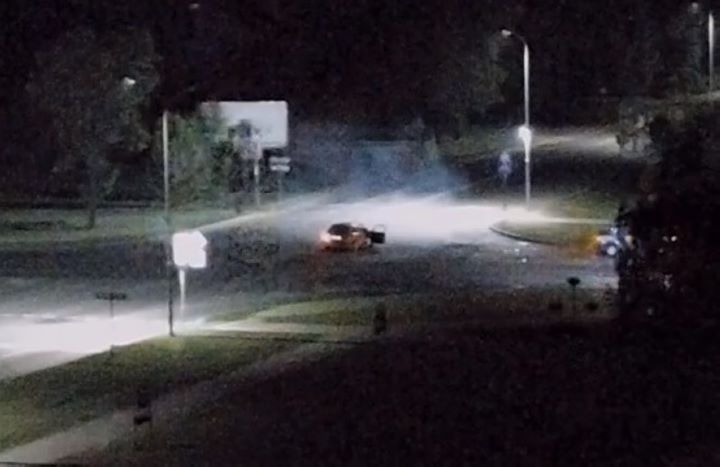 Опубликовано видео, как в Кобрине столкнулись легковушки