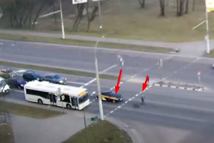 В Бресте водитель такси сбил велосипедиста