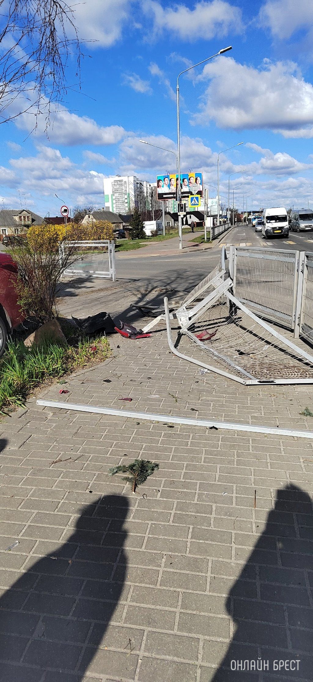 Читатель: Фото с места ДТП, которое произошло сегодня на Пионерской в Бресте