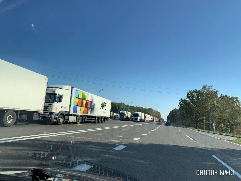 Читатель: Вот столько фур скопилось сегодня под Брестом