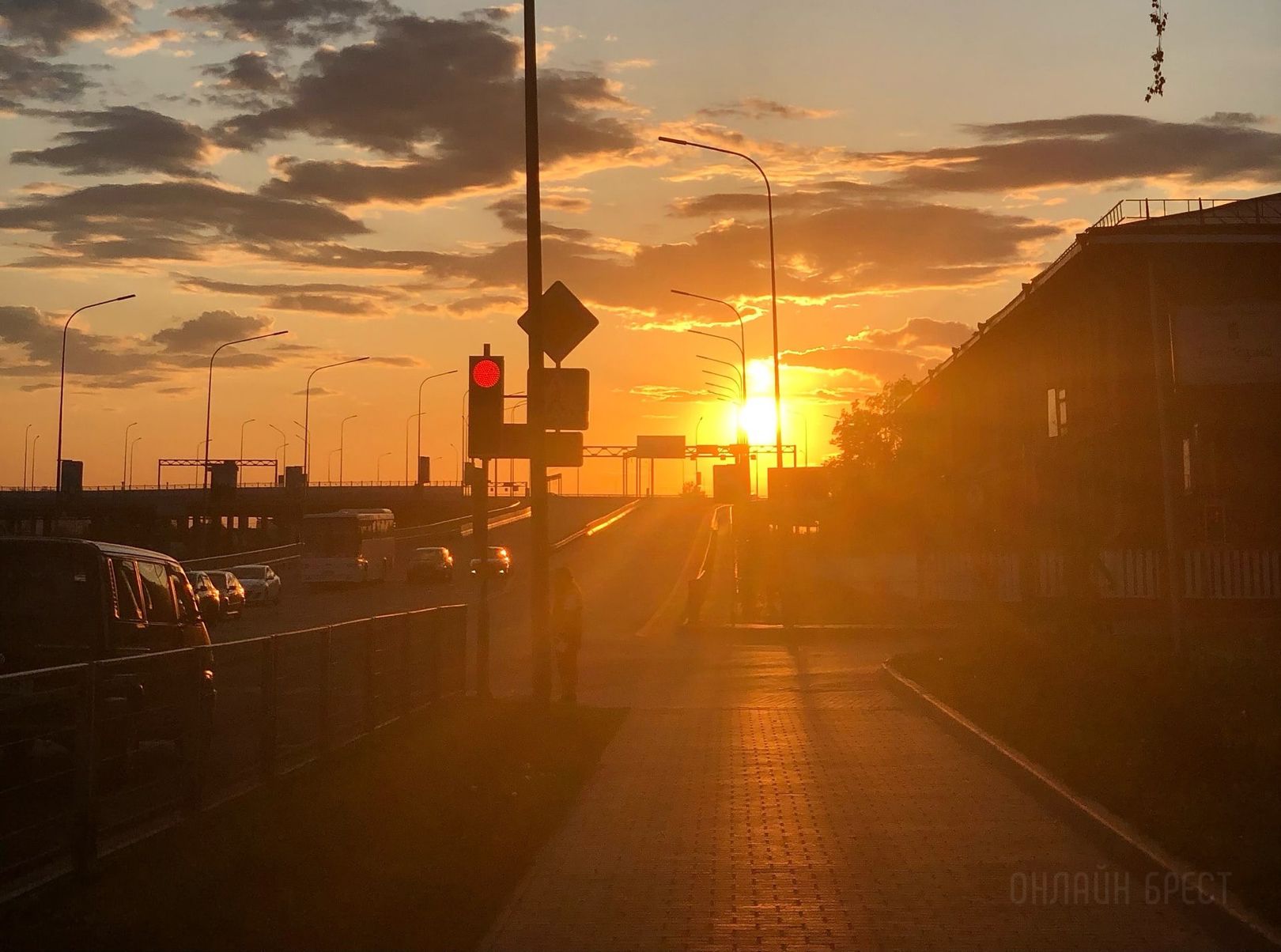 Сегодняшний закат в Бресте. Очень красиво!