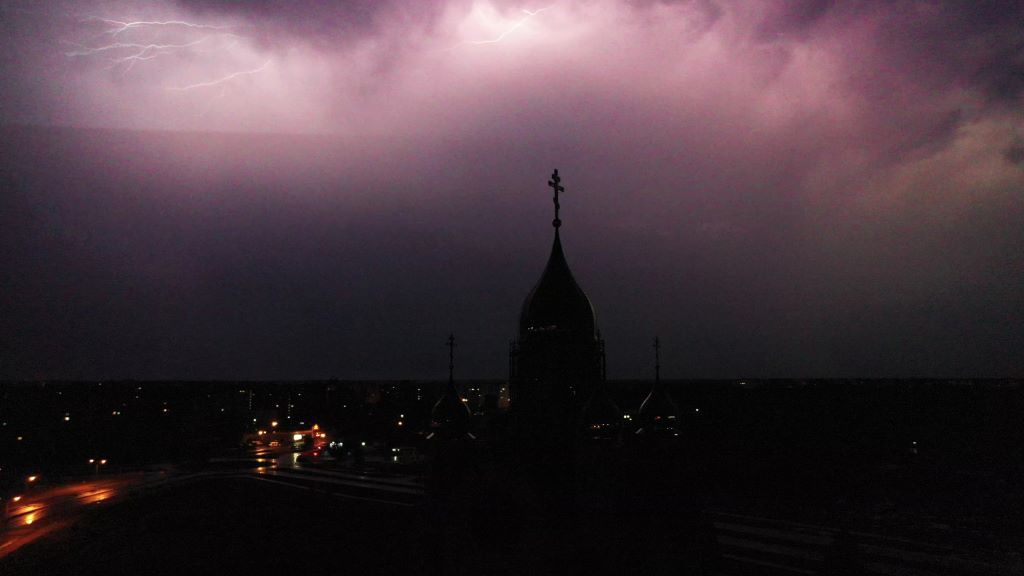 Молнии в Бресте этой ночью