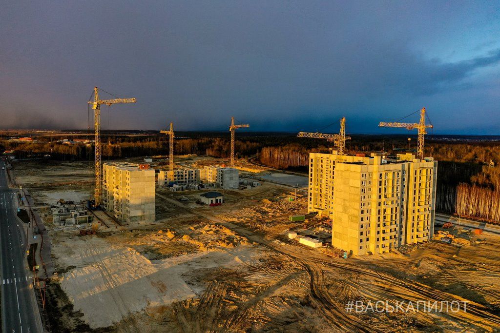 Смотрим с высоты, как выглядит новый квартал на ул. Лейтенанта Рябцева в Бресте