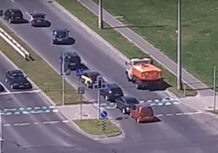 Появилось видео, как в Бресте 2 августа произошло ДТП