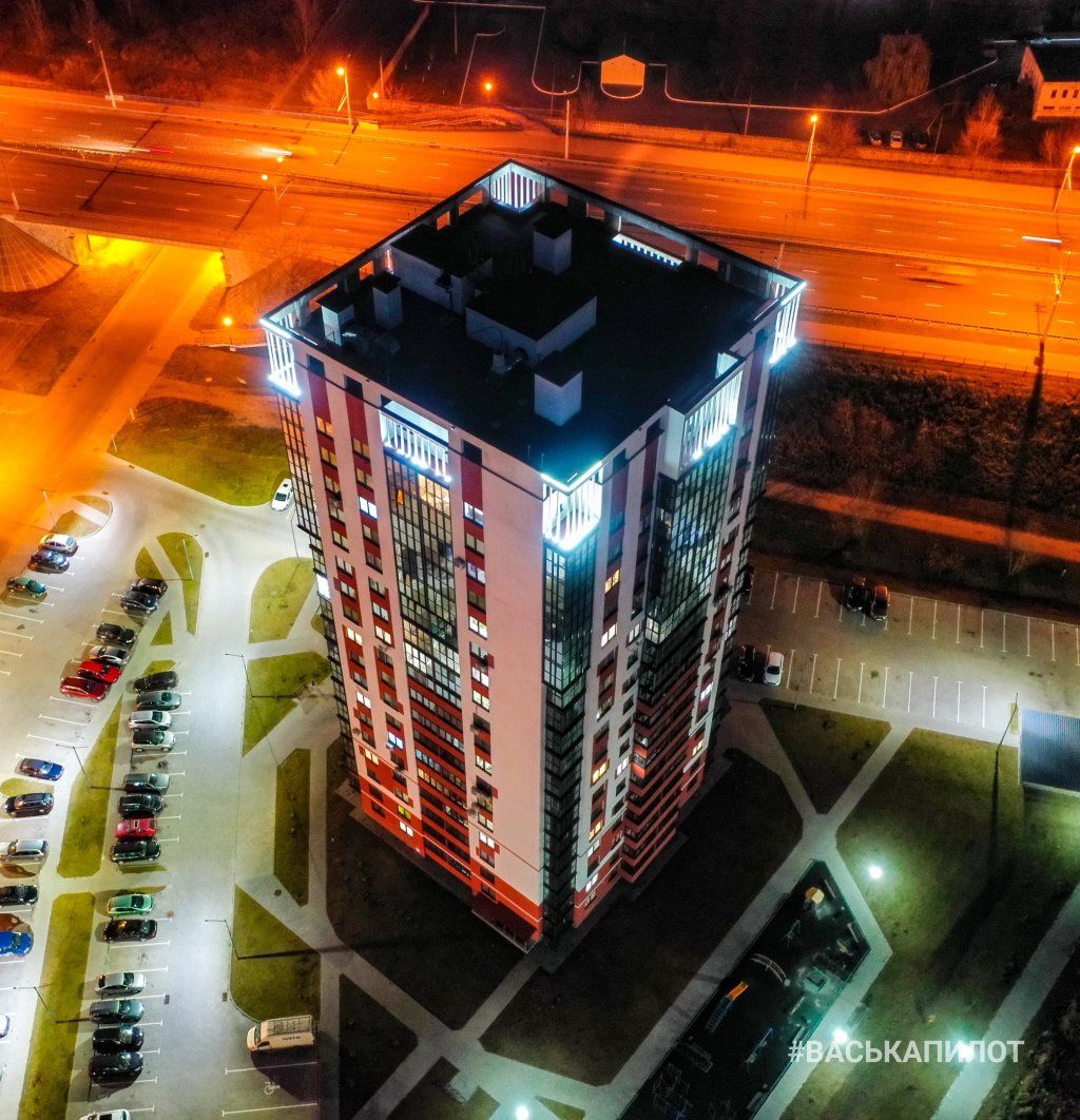 Ночной Брест с высоты