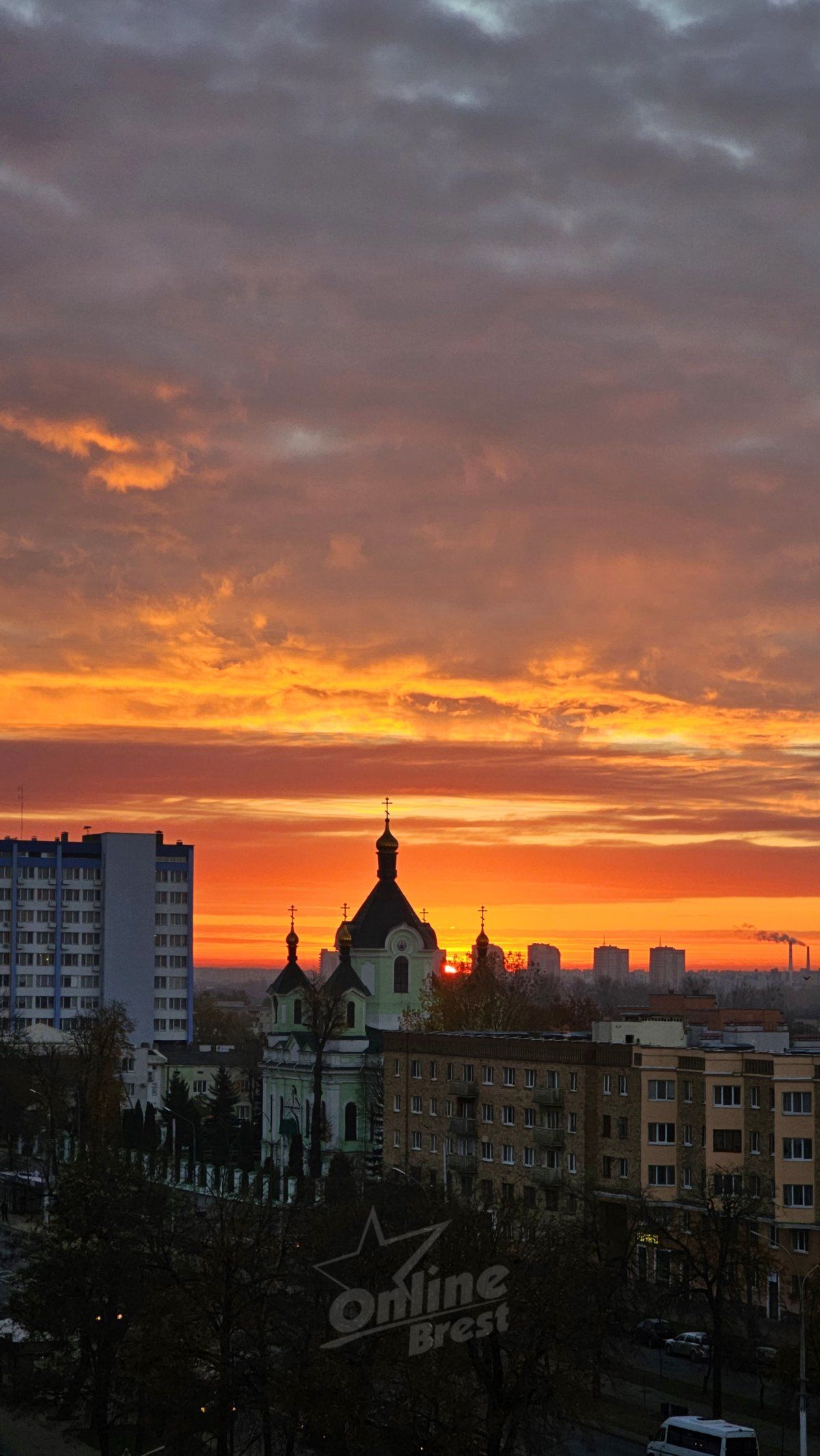 Сегодняшний рассвет в Бресте