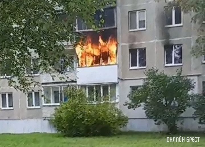 Сегодня в Бресте на Гаврилова горела квартира