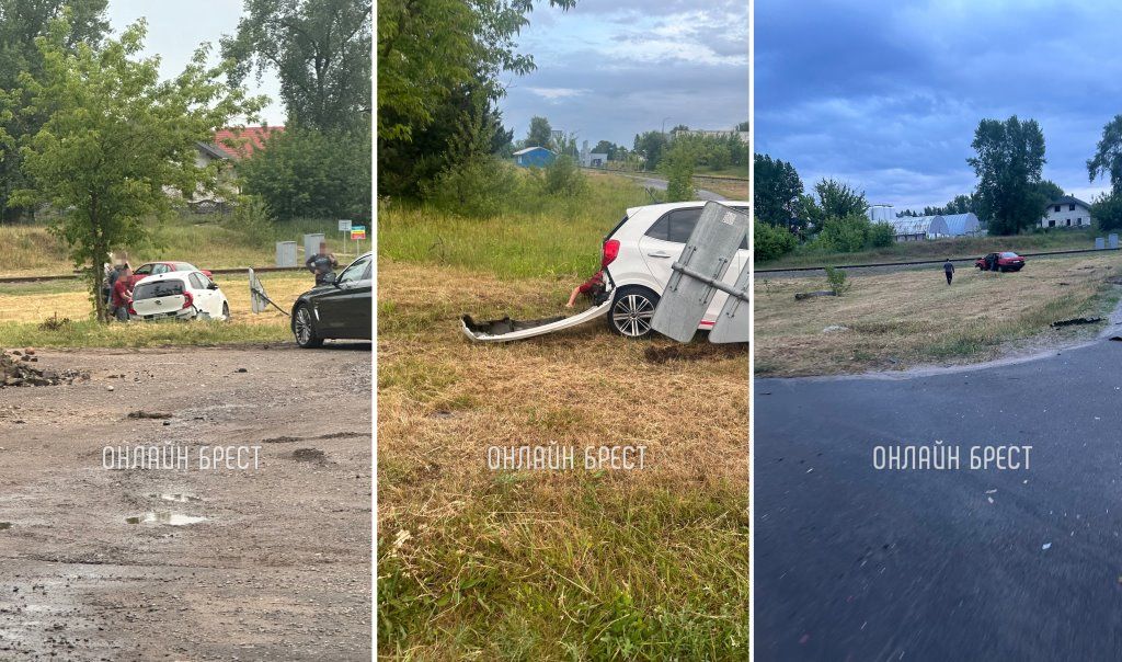 Сегодня вечером в Бресте на Речице произошло ДТП. Подробности неизвестны