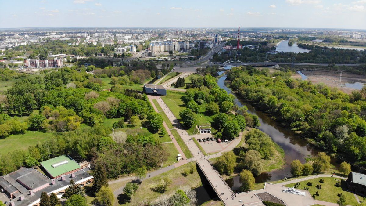 Брестская крепость с высоты птичьего полёта