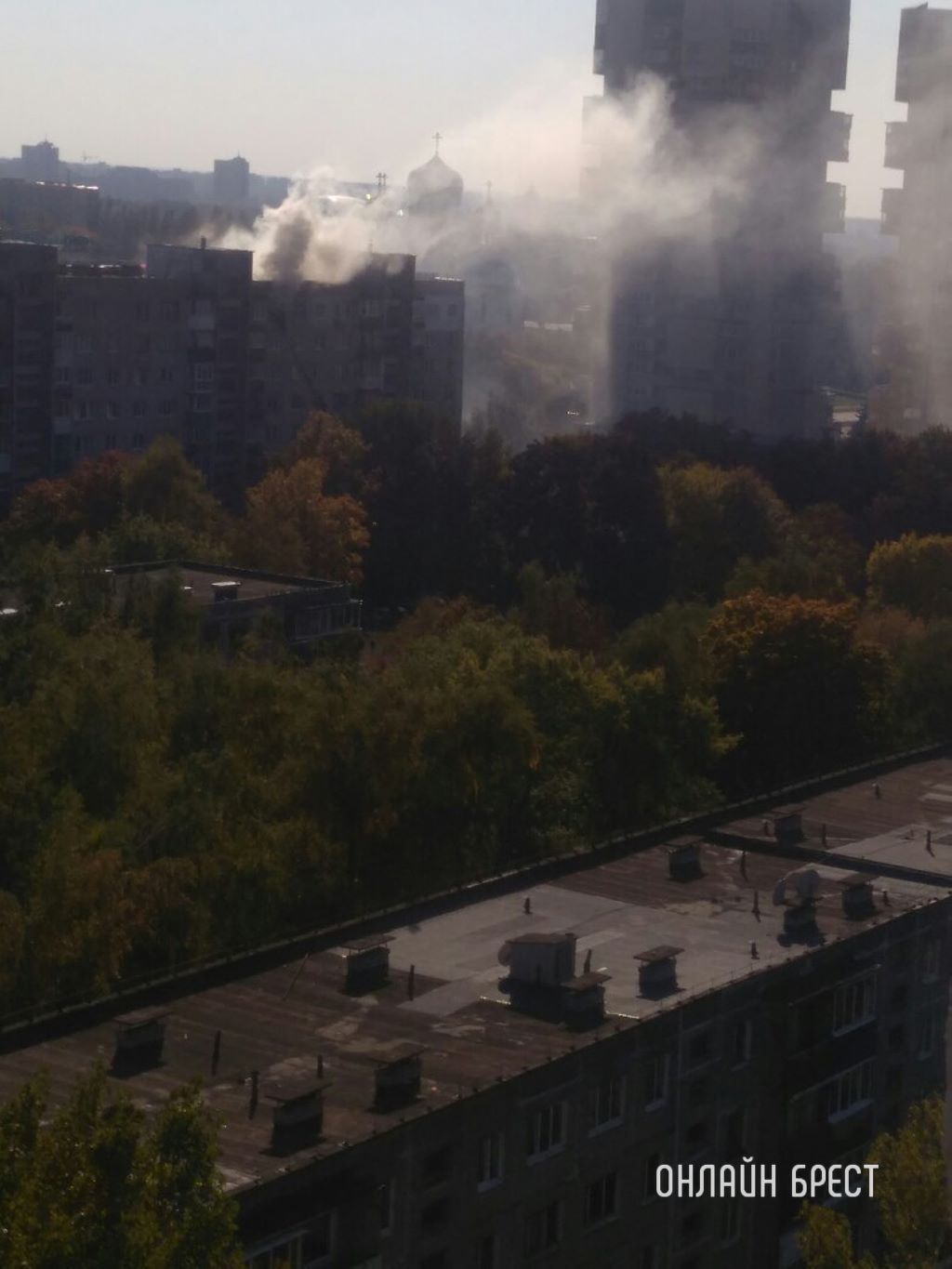 Пожар на Востоке в Бресте