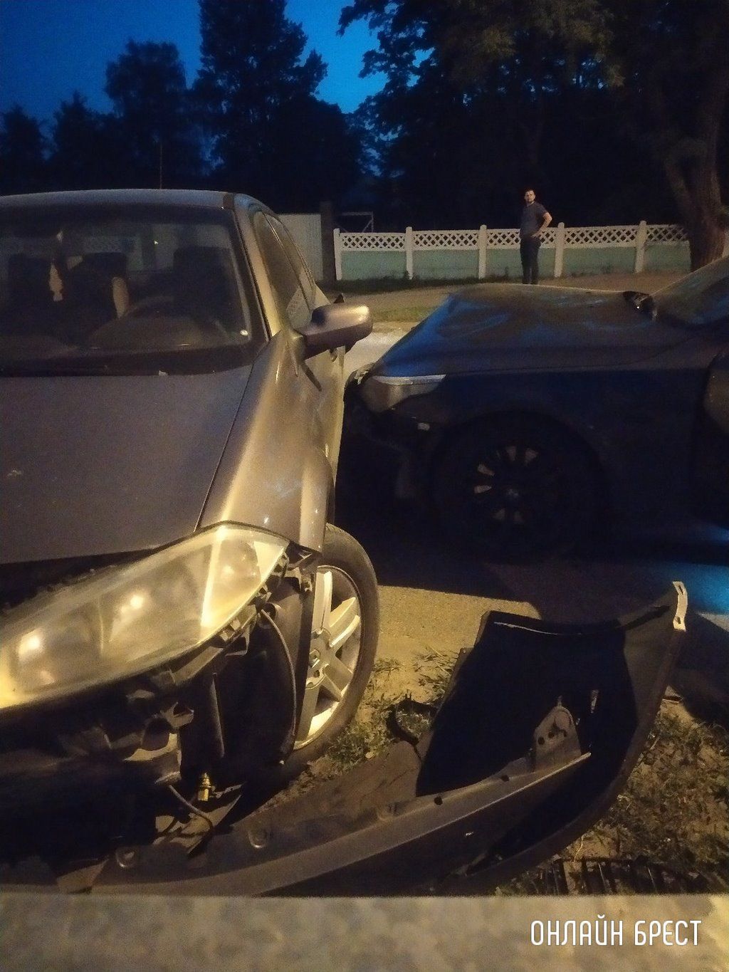 Читатель: В Бресте ночью на Л.Рябцева произошло ДТП