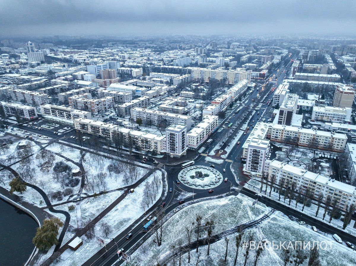 В Бресте выпал первый снег