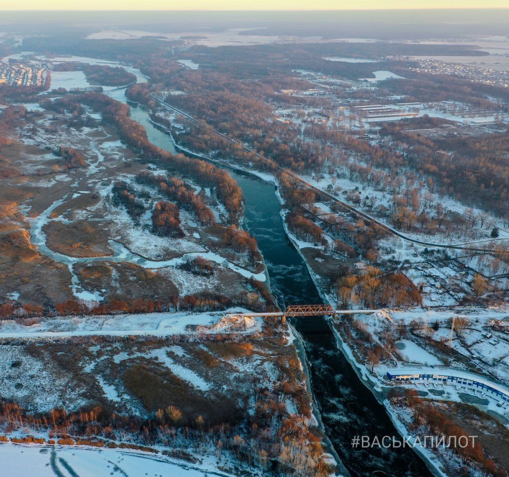 Брест. Посмотрите, как выглядит Мухавец с высоты