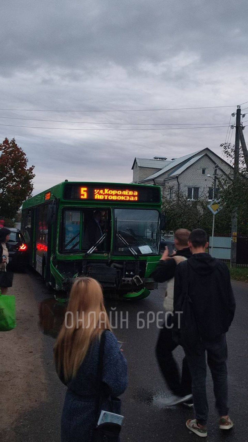 Читатель: Автомобиль и автобус столкнулись в Кобрине