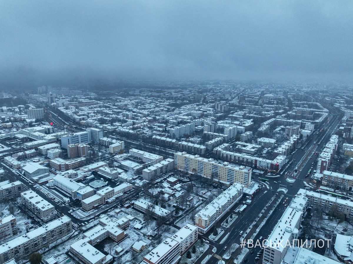 В Бресте выпал первый снег