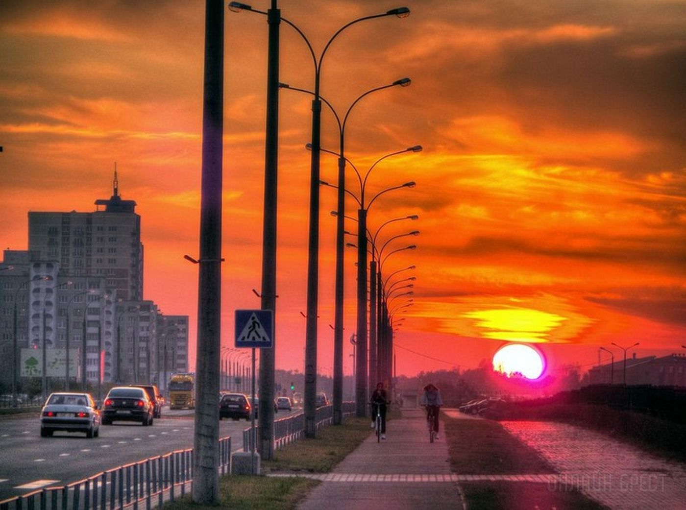Подборка красивых закатов в Бресте