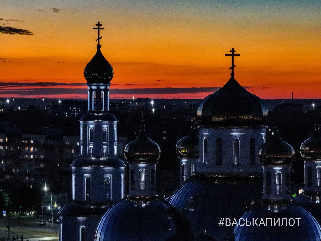 Так выглядит вечерний Брест с высоты