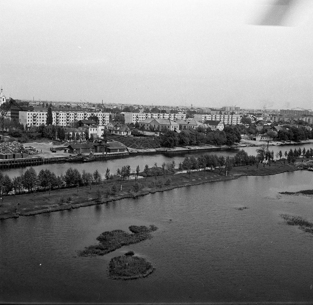 Брест, Набережная. Фото с вертолета, 1969 год