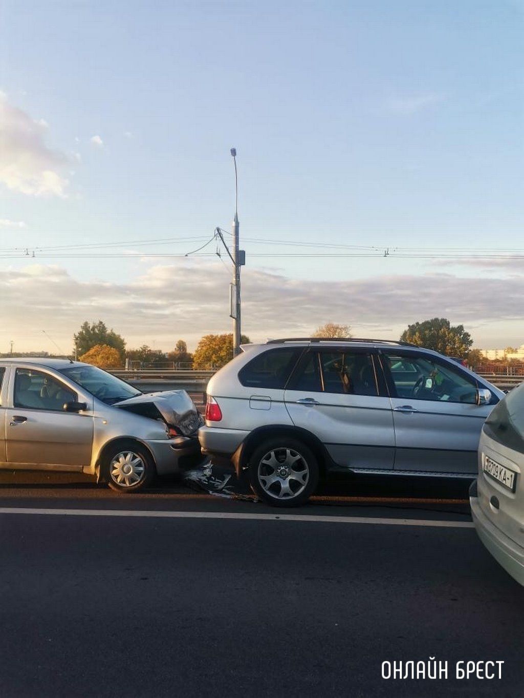 Читатель: Сегодняшнее ДТП на Кобринском мосту в Бресте