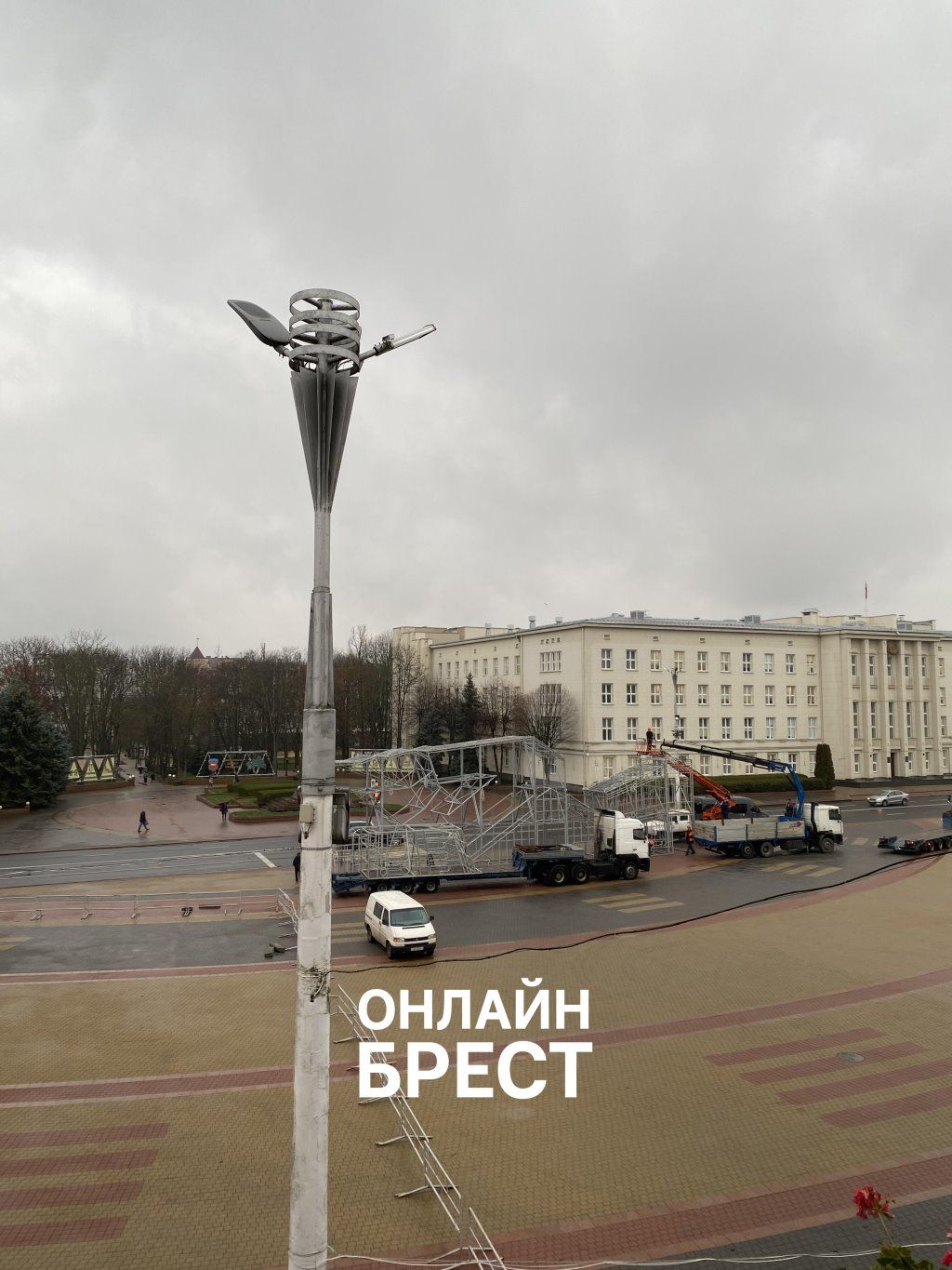 В Бресте появляются новогодние ёлки