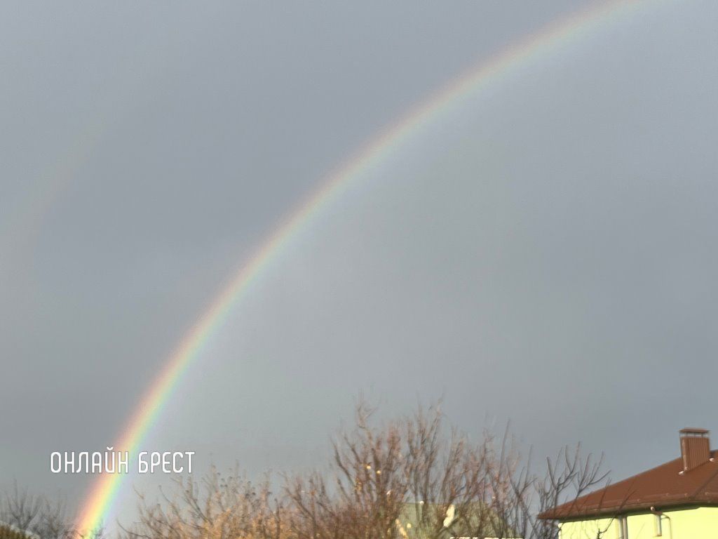 Читатель: Сегодня над Брестом можно было увидеть яркую радугу